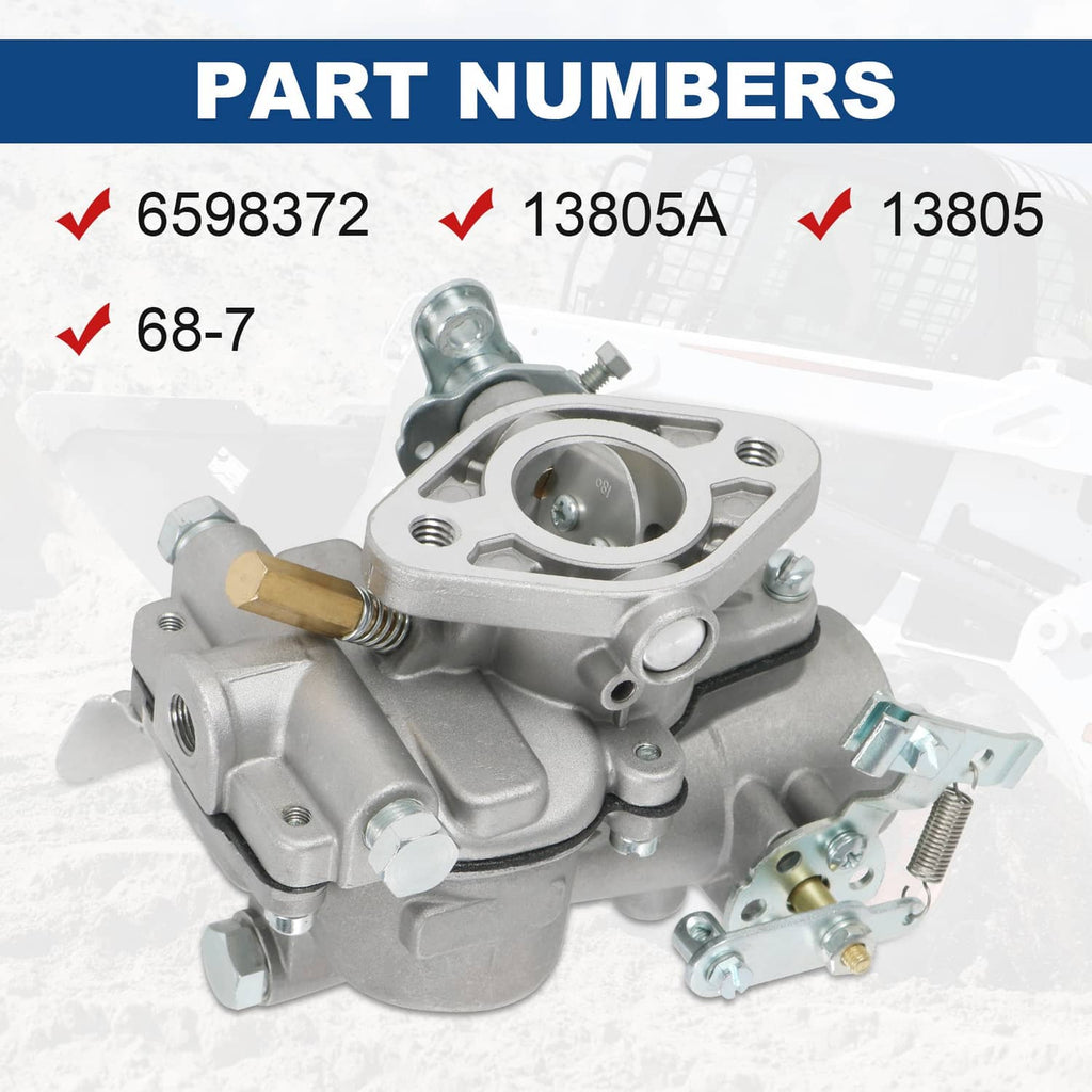 Aluminum carburetor assembly with throttle plate bore and side fuel inlet fitting