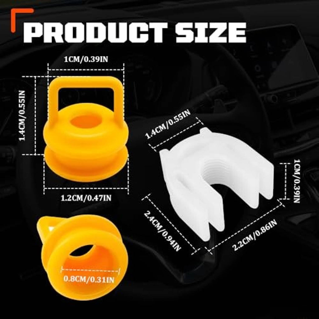 Transmission shifter cable bushing repair kit, yellow and white bushing parts