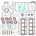 Cylinder head gasket set with multiple metal gaskets and rubber seals