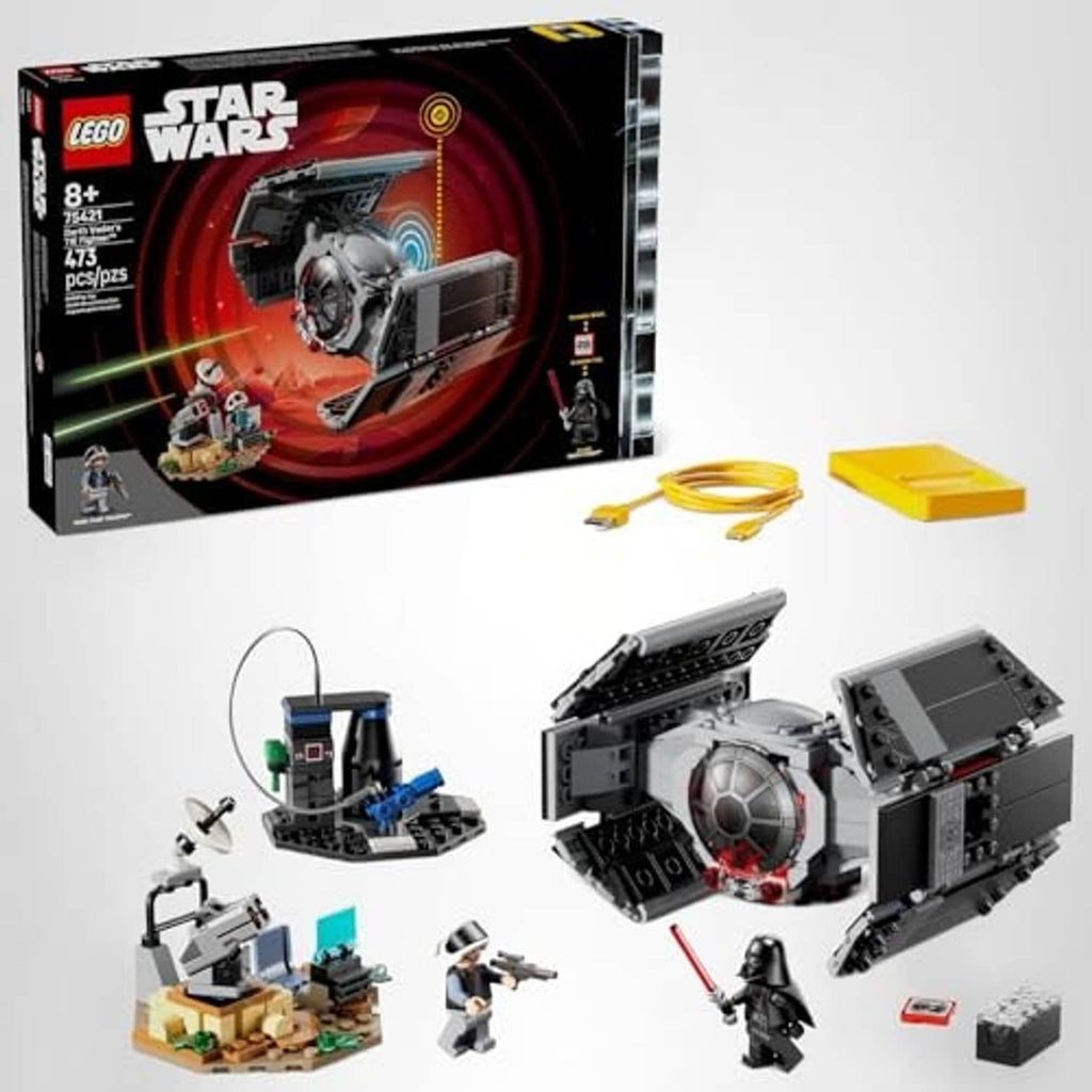 LEGO Star Wars TIE Fighter SMART Play box with loose pieces and assembled model