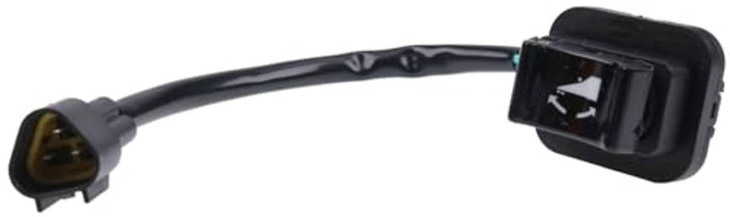 Black plastic trim tilt switch with cable harness and angled two-pin connector