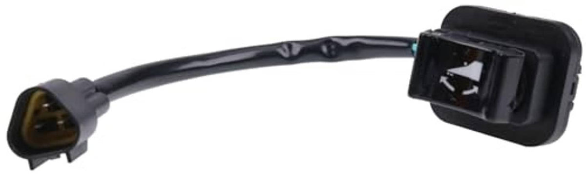 Black plastic trim tilt switch with cable harness and angled two-pin connector