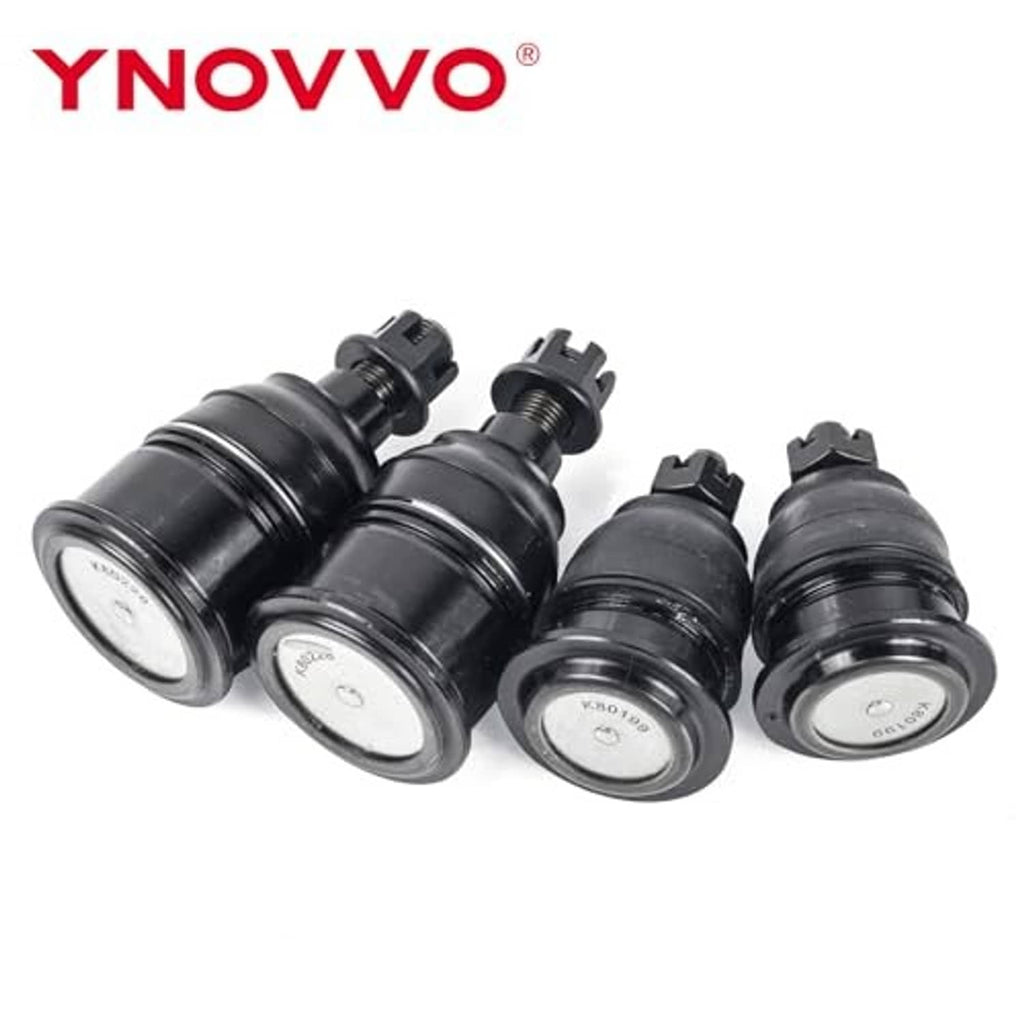 YNOVO black ball joint assemblies with dust boots and threaded studs, four pieces