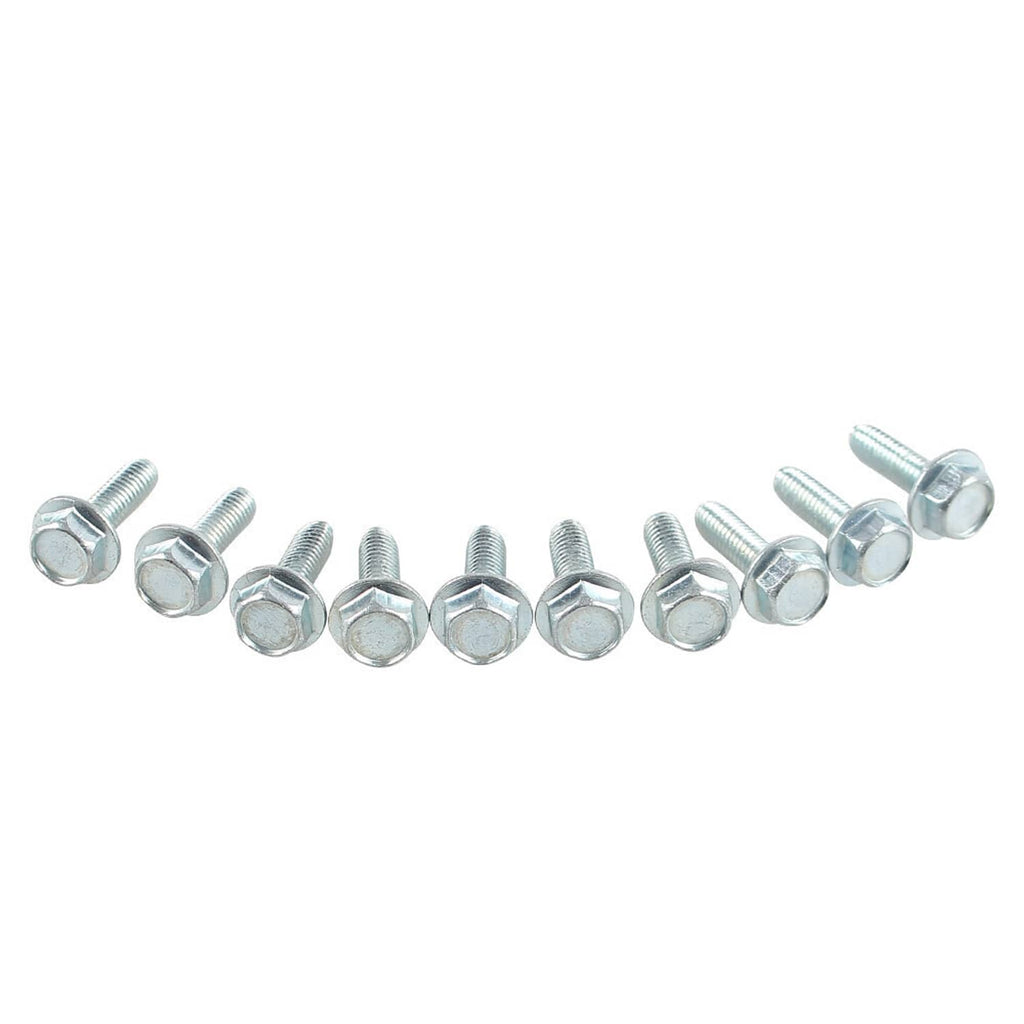 Galvanized hex-head bolts with washers, skid plate hardware set