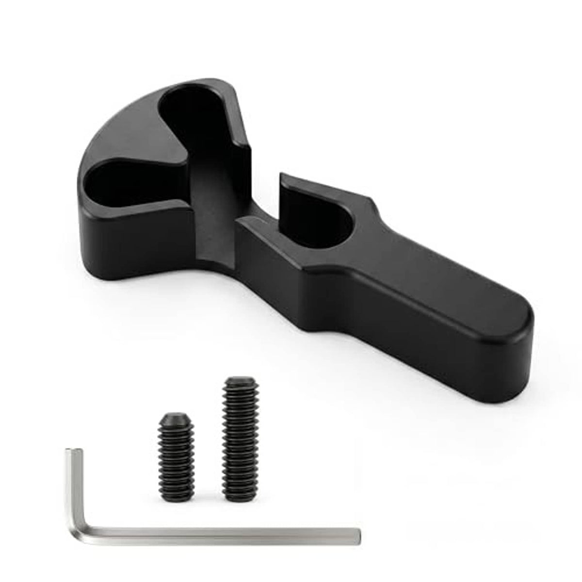 Black throttle lock/cruise control lever kit with set screws and hex key