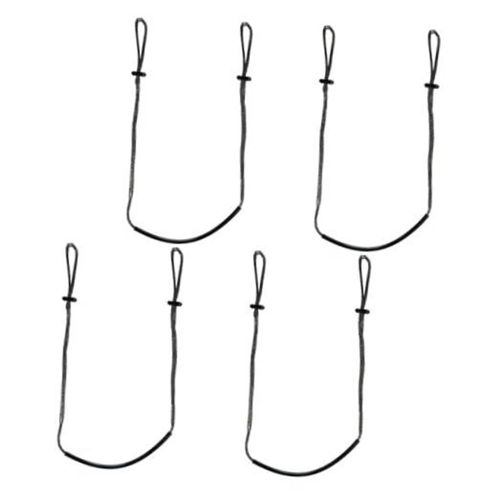 Black braided climbing aider straps with loop step, set of multiple single/double steps