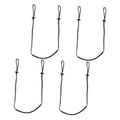 Black braided climbing aider straps with loop step, set of multiple single/double steps