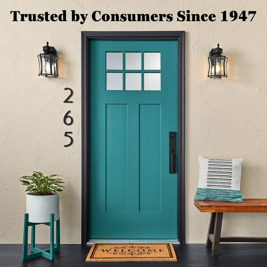 Stained glass aerosol paint DIY project: painted entry door with glass-style panels