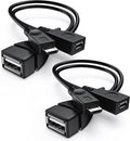 2-in-1 Micro USB OTG cable adapter with power, black connectors and dual USB ports