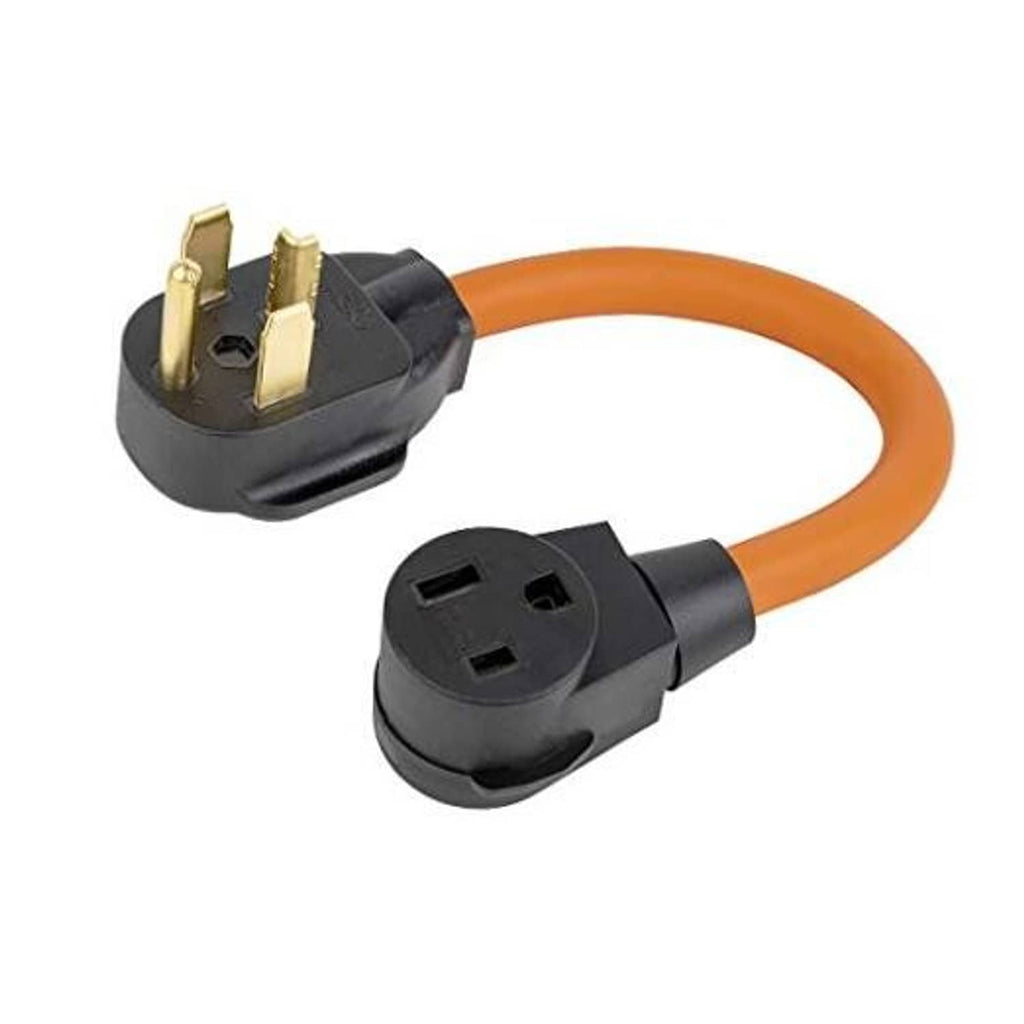 1.5-ft orange adapter cable with black NEMA 14-30P male and 6-50R female plugs