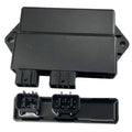 CDI ignition module box with black housing and visible connector ports, front view