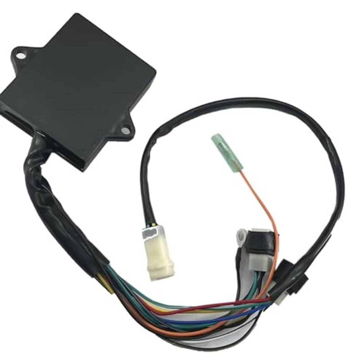 Black CDI ignitor control module with wiring harness and small electrical lead connectors