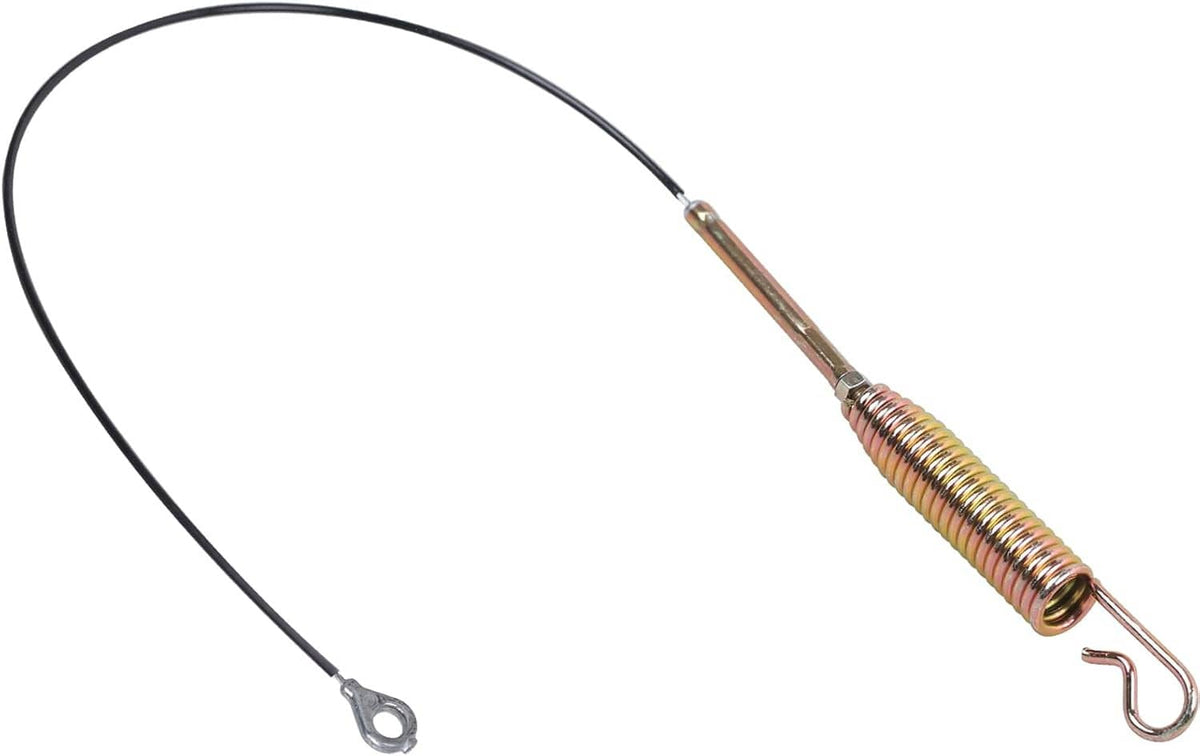 Auger control cable, black wire leading to copper coil spring and loop clip