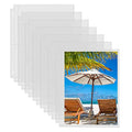 Clear double-sided photo sleeves set, top-loading pockets holding 8x10 photos