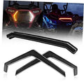 LED UTV accent light bars and tail light kit with orange corner glow on black parts