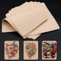 Beige tattoo practice skin sheets, stack of blank practice skins