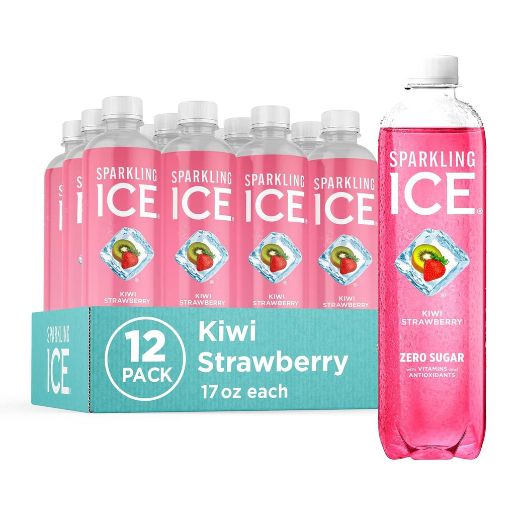 Sparkling Ice kiwi strawberry sparkling water 12-pack, zero sugar bottles