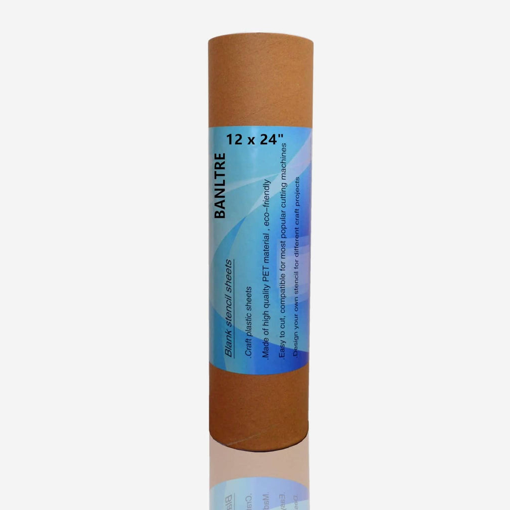 Clear plastic stencil film roll, 12x24 in sheets, 6mil thickness