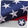 American flag panel with white embroidered stars on dark blue and red-and-white stripes