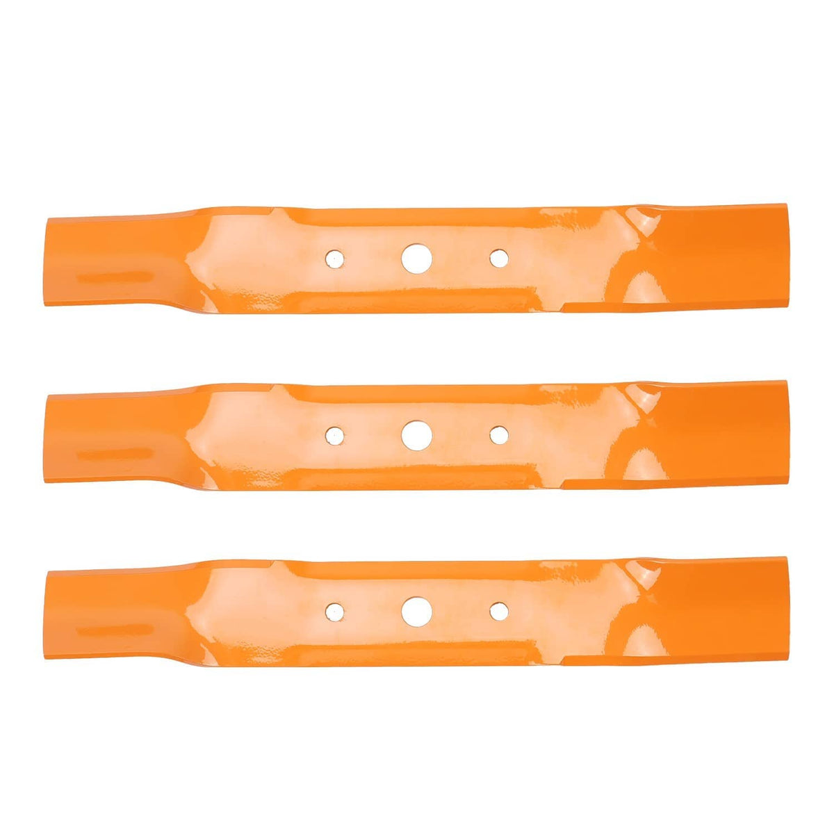 Deck belt strips with predrilled holes, orange, three-piece set