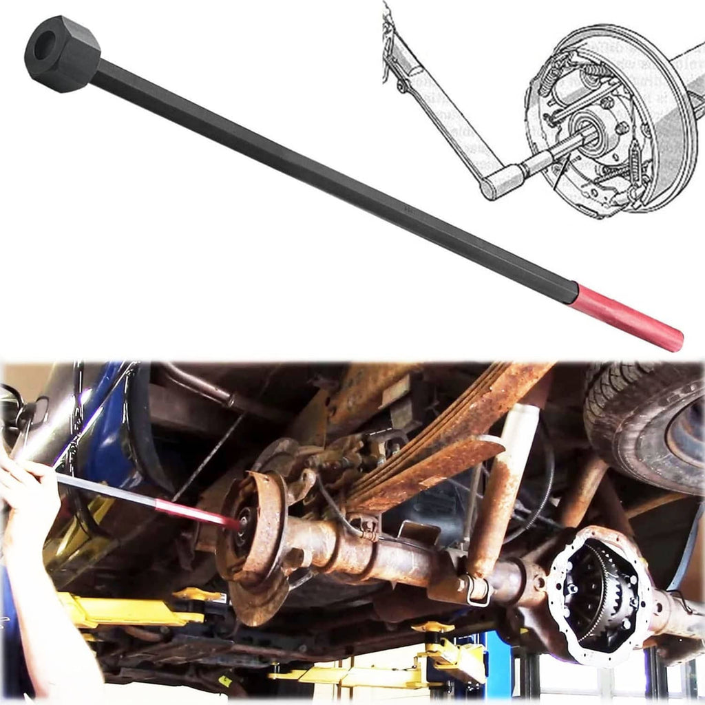 Differential bearing preload wrench with black socket head and red non-slip grip handle