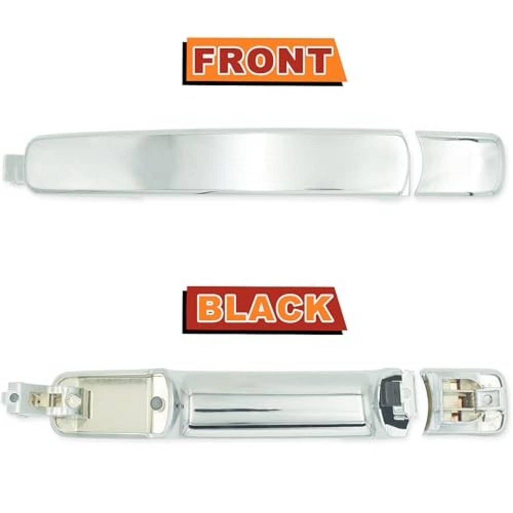 Chrome exterior door handle with inner latch housing