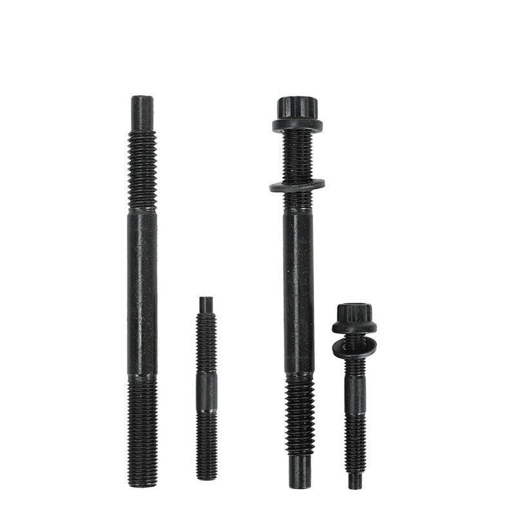 Black head stud bolts in multiple lengths, shown as individual parts