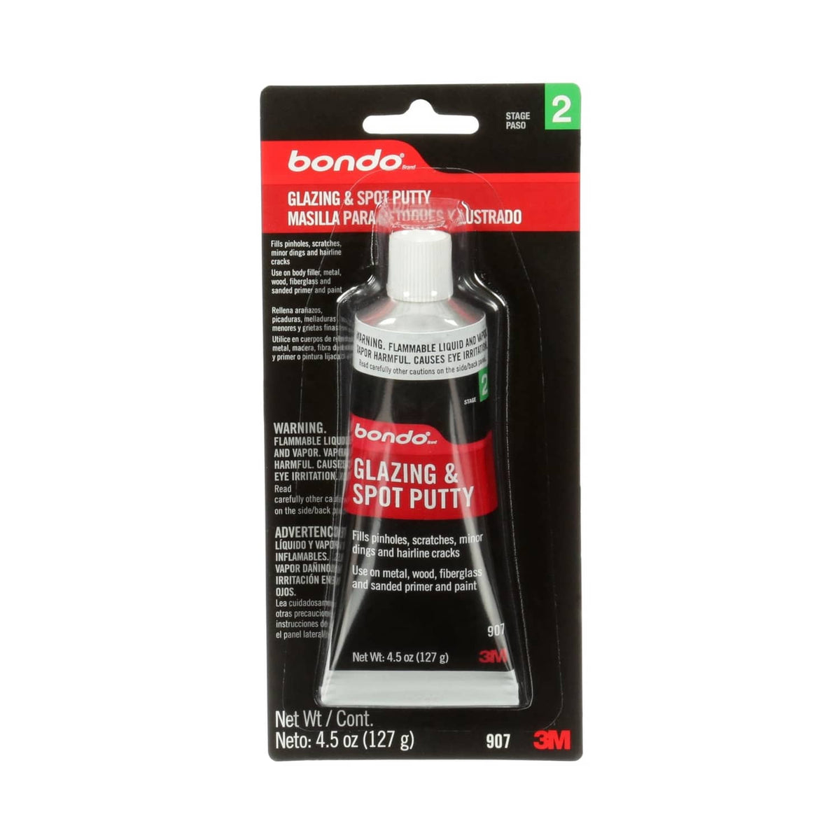 Bondo glazing & spot putty bottle in blister pack, 4.5 oz