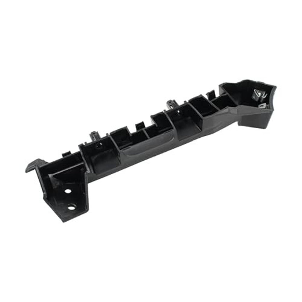 Front bumper guide bracket retainer support bar with end brackets, black plastic