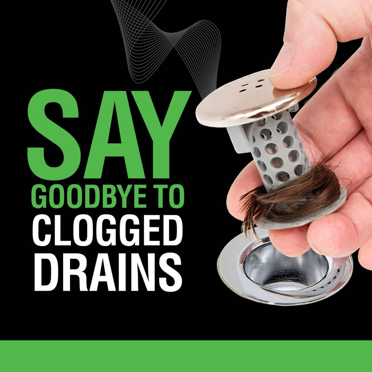 Nickel bathroom sink strainer hair catcher held in hand, perforated drain cover.