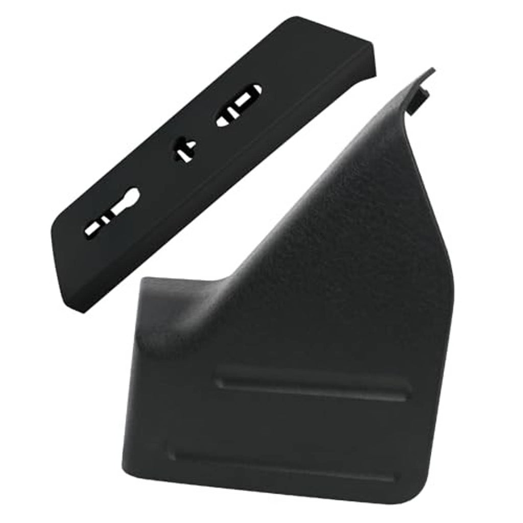 Black seat switch bezel and trim panel with rectangular cutout openings