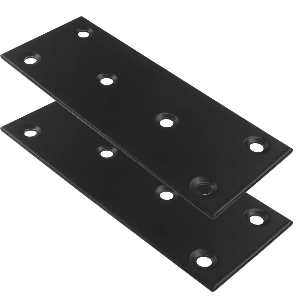 RivetOak Murtenze 4 Pack Black Stainless Steel Mending Plates for 48*128mm,