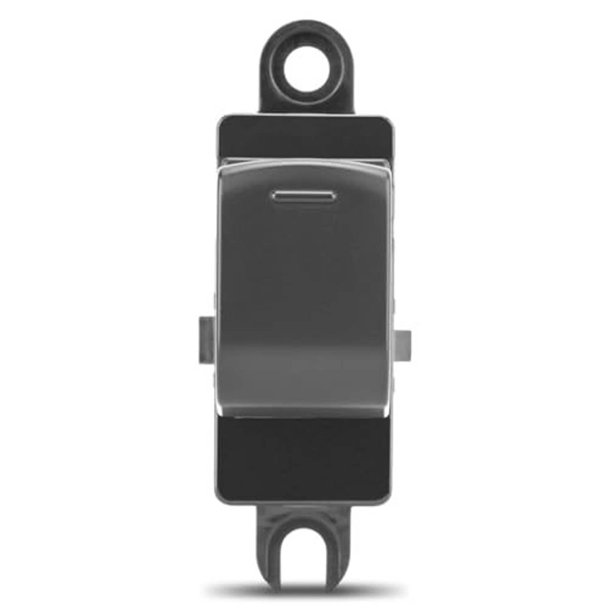 Power window switch, dark gray button rocker with metal mounting bracket