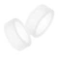 Pair of clear silicone protective case covers with open oval center openings