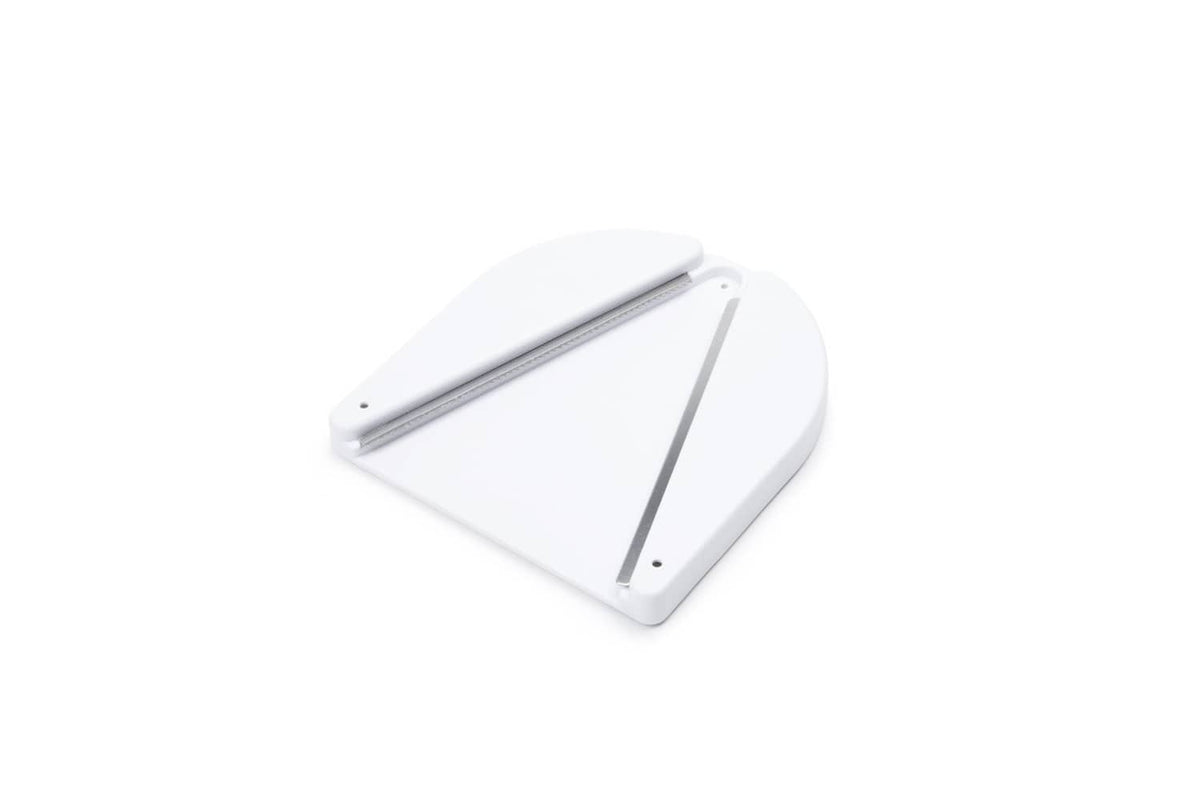 Fox Run under-counter jar opener with metal cutting blade, white base
