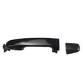 Black exterior door handle with integrated cover, no interior visible