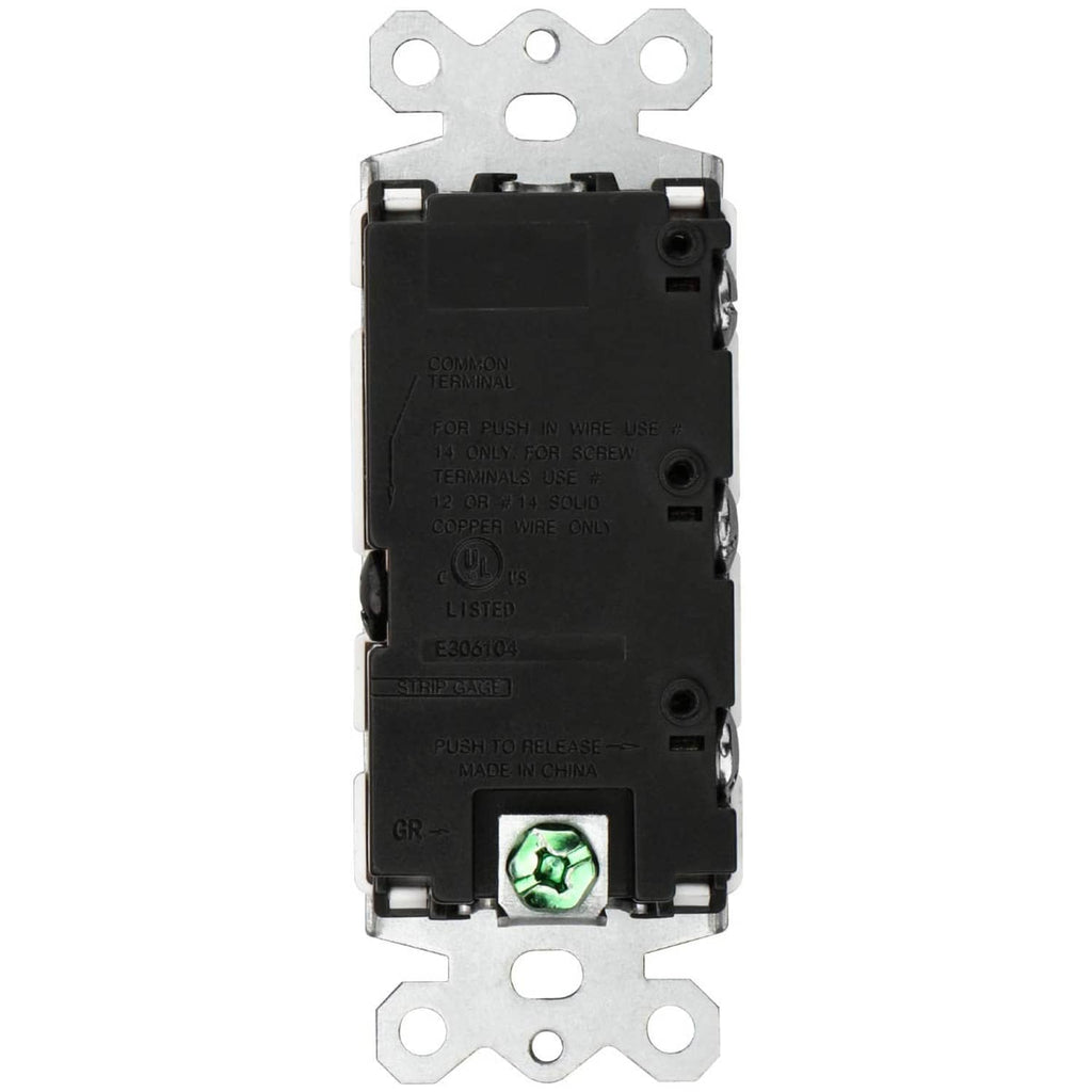 Triple rocker light switch mechanism with terminal openings and mounting holes