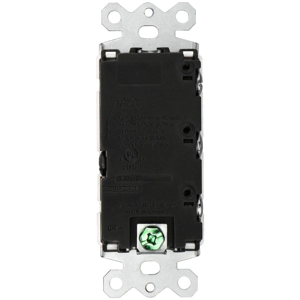 Triple rocker light switch mechanism with terminal openings and mounting holes