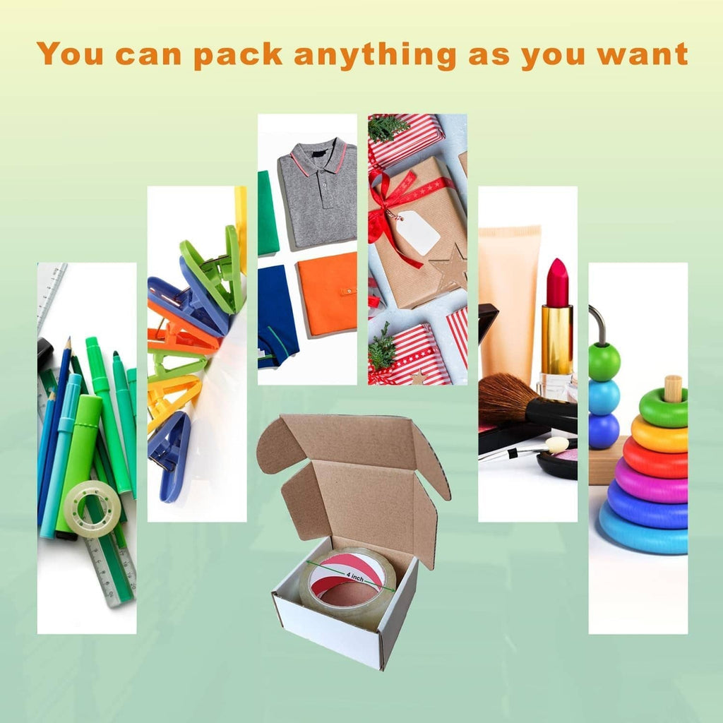 Small shipping box with open top, cardboard mailer for packing items