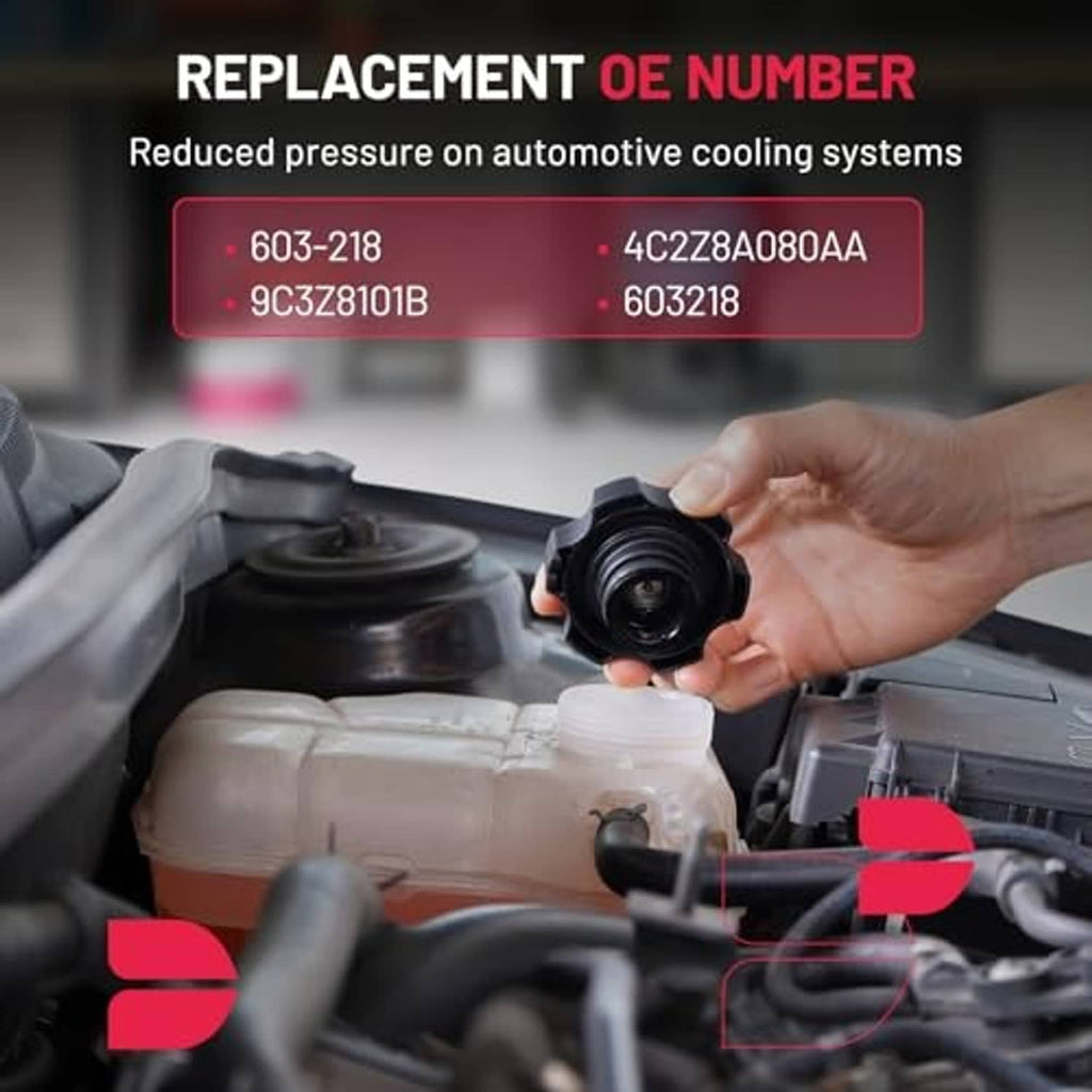 Hands installing coolant expansion tank cap in an engine bay