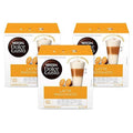 Latte macchiato coffee pod multipack with three Nescafe Dolce Gusto boxes