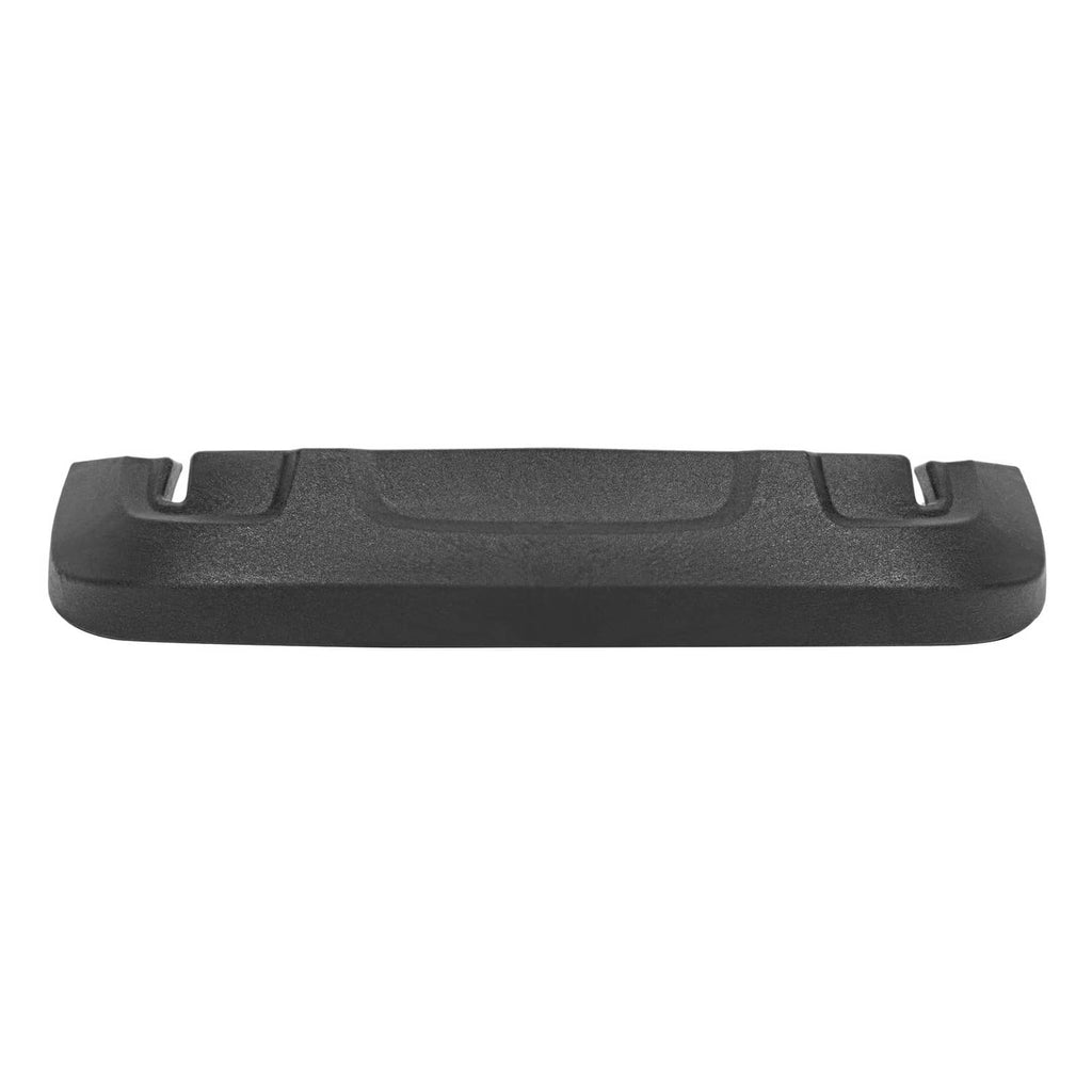 Black hood pivot bracket base with raised channels and two securing clips