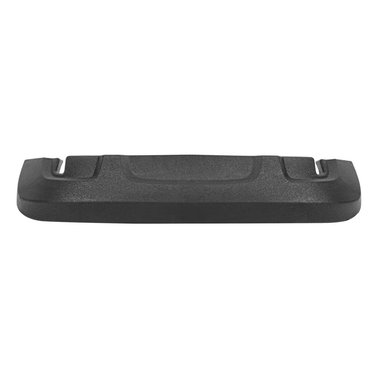 Black hood pivot bracket base with raised channels and two securing clips