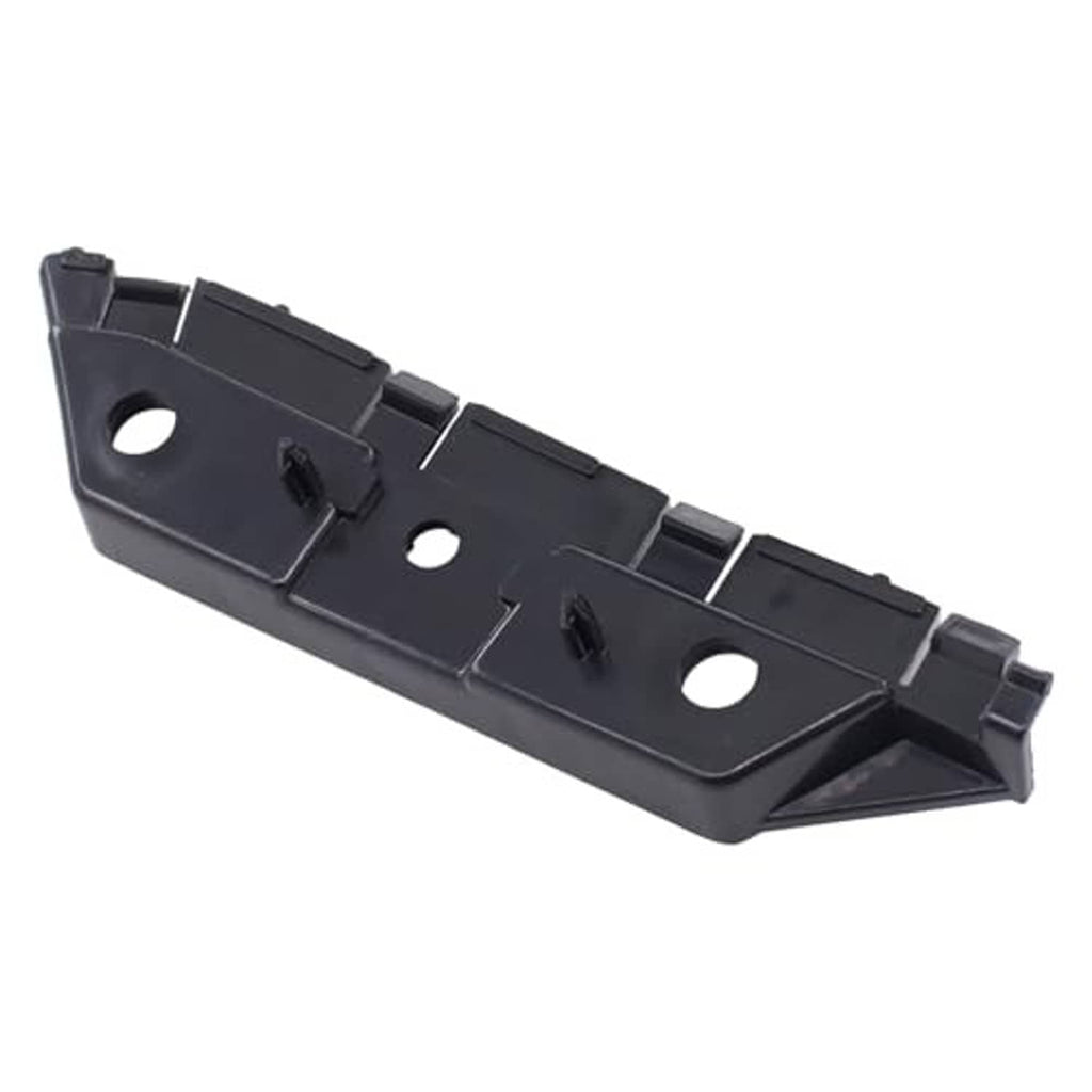 Front bumper bracket retainer, dark plastic bar shape with two round mounting holes