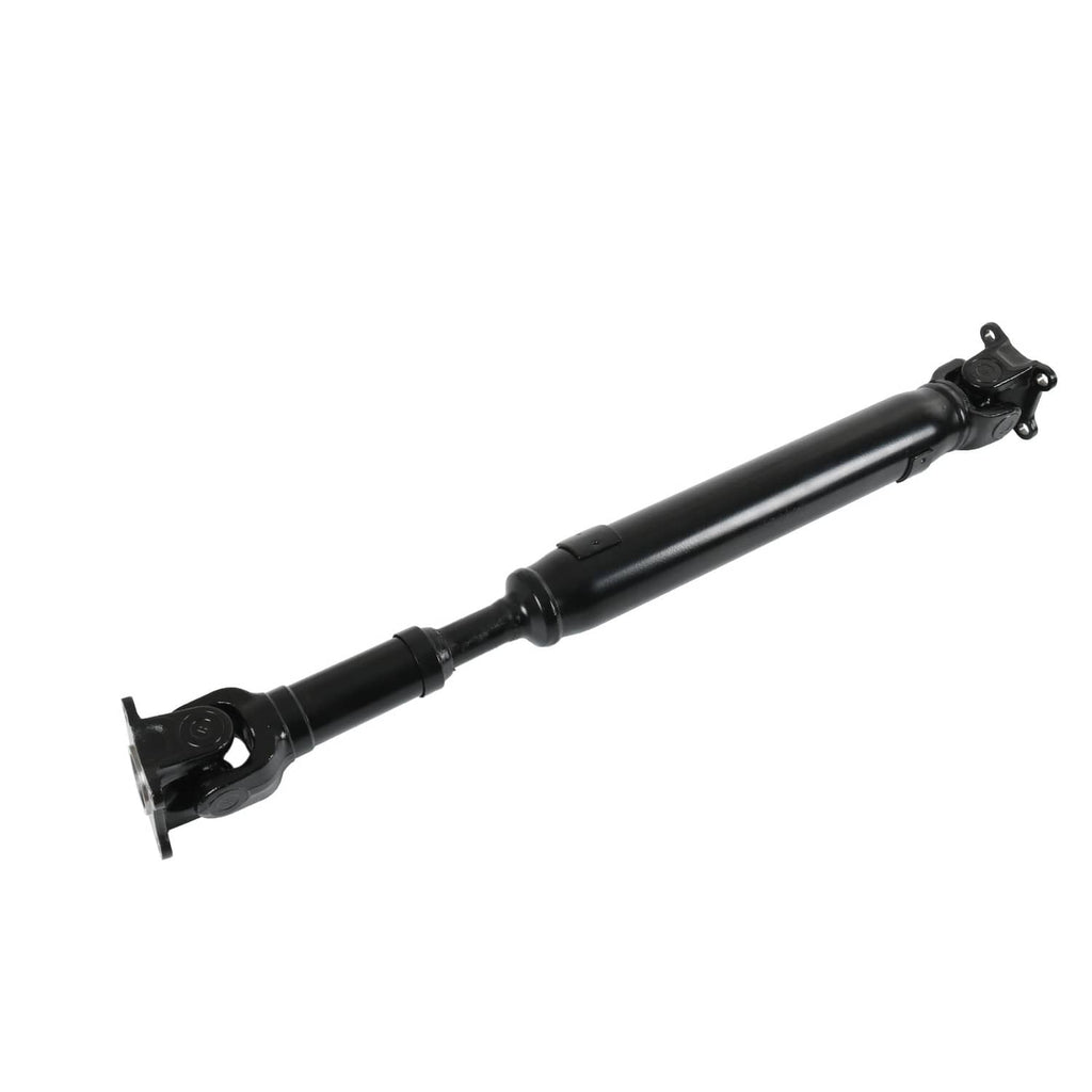 Front prop shaft assembly at an angle, dark shaft with connector ends