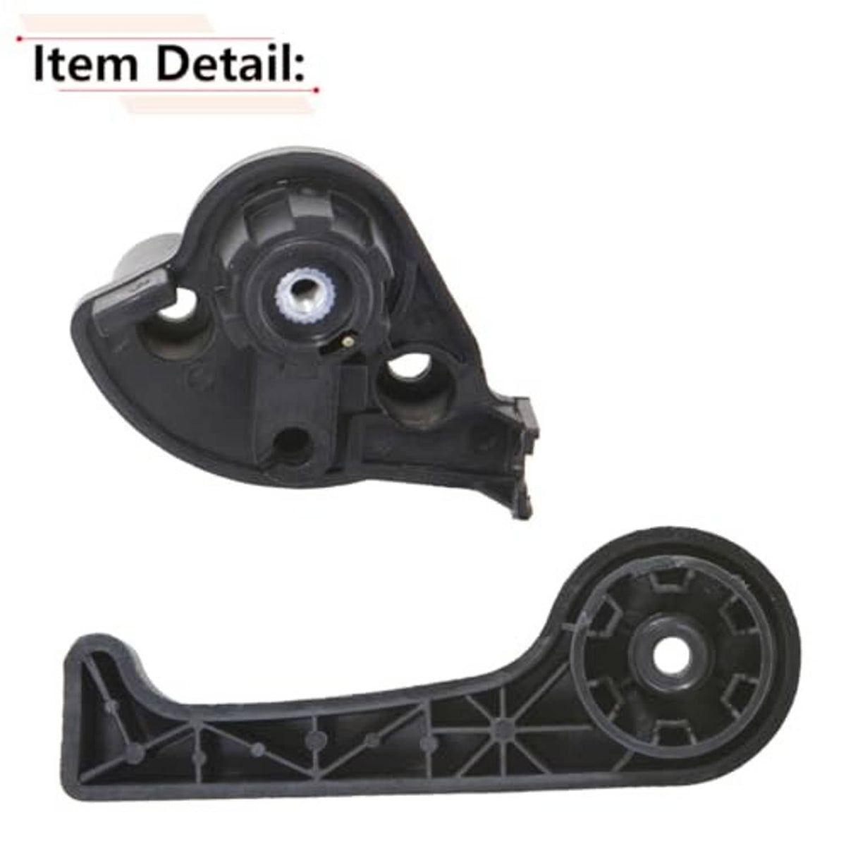 Black hood latch release bracket with visible pivot hardware