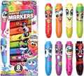 Scented jumbo marker set, 8-pack: colorful chubby markers with fruit character designs