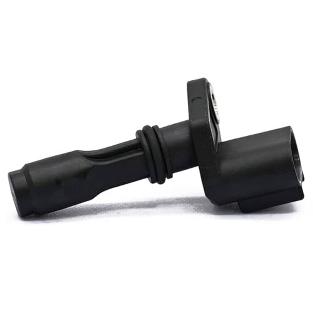 Black camshaft position sensor with plug housing and ribbed connector cable