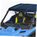 UTV full vented windshield with dark tinted polycarbonate panel and black mounting frame