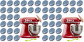 Grey round kitchen appliance sliders, 24-piece set, pack of 2
